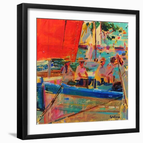 Shimmering Sea, Saint-Tropez-Peter Graham-Framed Giclee Print