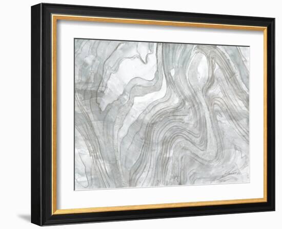 Shimmering Water Silver-Albena Hristova-Framed Art Print