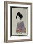Shin Bijin (True Beauties) Depicting a Seated Woman, from a Series of 36, Modelled on an Earlier…-Toyohara Chikanobu-Framed Giclee Print