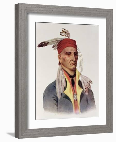 Shin-Ga-Ba W"Ossin or "Image Stone," a Chippeway Chief-James Otto Lewis-Framed Giclee Print