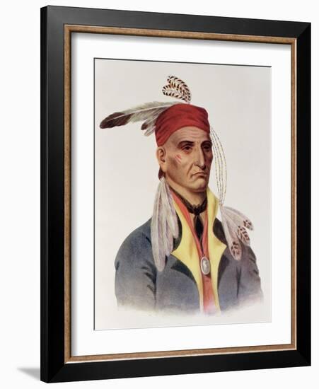 Shin-Ga-Ba W"Ossin or "Image Stone," a Chippeway Chief-James Otto Lewis-Framed Giclee Print