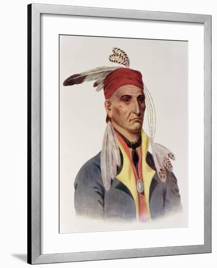 Shin-Ga-Ba W"Ossin or "Image Stone," a Chippeway Chief-James Otto Lewis-Framed Giclee Print