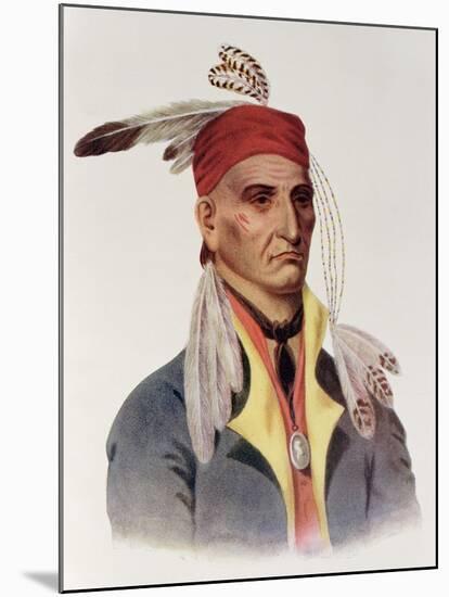 Shin-Ga-Ba W"Ossin or "Image Stone," a Chippeway Chief-James Otto Lewis-Mounted Giclee Print