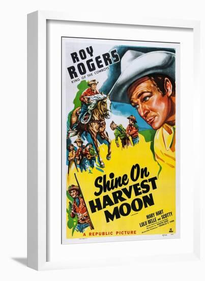 Shine on Harvest Moon, Top Left and Right: Roy Rogers, 1938-null-Framed Art Print