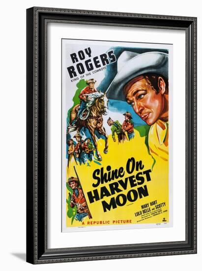 Shine on Harvest Moon, Top Left and Right: Roy Rogers, 1938-null-Framed Art Print