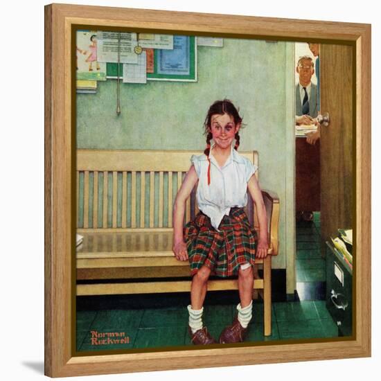 "Shiner" or "Outside the Principal's Office", May 23,1953-Norman Rockwell-Framed Premier Image Canvas