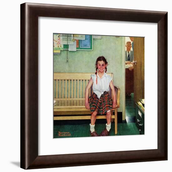 "Shiner" or "Outside the Principal's Office", May 23,1953-Norman Rockwell-Framed Giclee Print