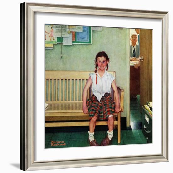 "Shiner" or "Outside the Principal's Office", May 23,1953-Norman Rockwell-Framed Giclee Print