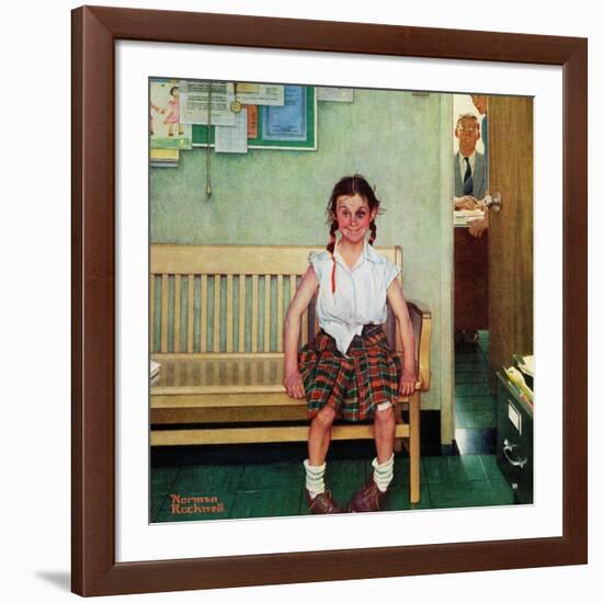 "Shiner" or "Outside the Principal's Office", May 23,1953-Norman Rockwell-Framed Premium Giclee Print