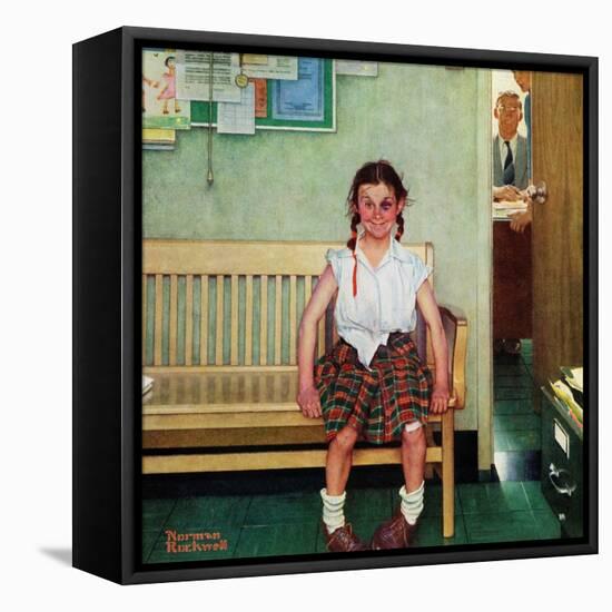 "Shiner" or "Outside the Principal's Office", May 23,1953-Norman Rockwell-Framed Premier Image Canvas