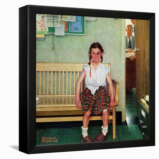 "Shiner" or "Outside the Principal's Office", May 23,1953-Norman Rockwell-Framed Premier Image Canvas