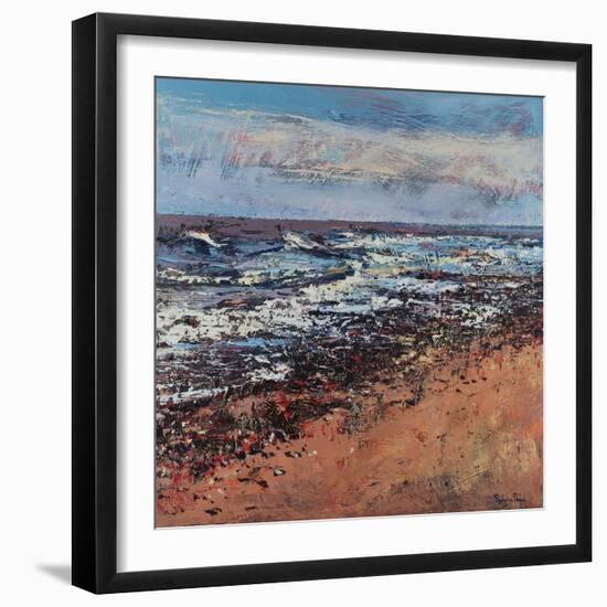 Shingle Shoreline, 2021 (oil on canvas)-Sylvia Paul-Framed Giclee Print