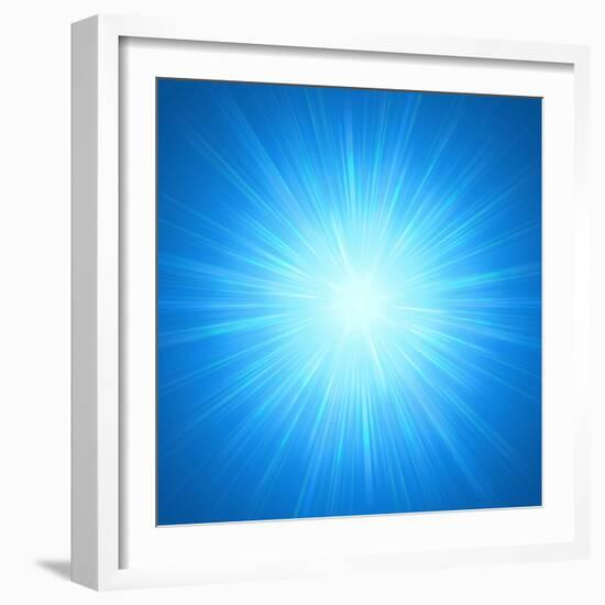 Shining Blue Lights-marinini-Framed Art Print