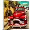 Shining Red Paintwork on Edited Scene of Classic Car in America-Salvatore Elia-Mounted Photographic Print