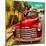 Shining Red Paintwork on Edited Scene of Classic Car in America-Salvatore Elia-Mounted Photographic Print