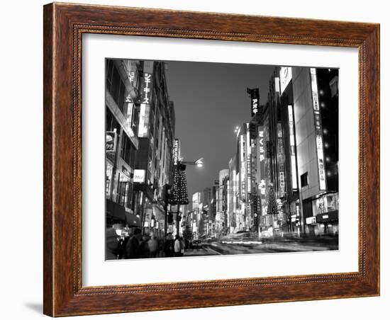 Shinjuku, Shinjuku-dori, Nightlights, Tokyo, Honshu, Japan-Steve Vidler-Framed Photographic Print