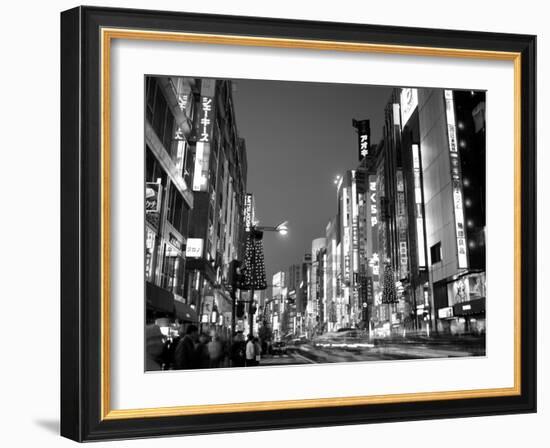 Shinjuku, Shinjuku-dori, Nightlights, Tokyo, Honshu, Japan-Steve Vidler-Framed Photographic Print