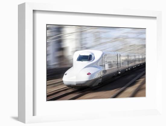 Shinkansen bullet train, Kyoto station, Kyoto prefecture, Japan-Jan Christopher Becke-Framed Photographic Print