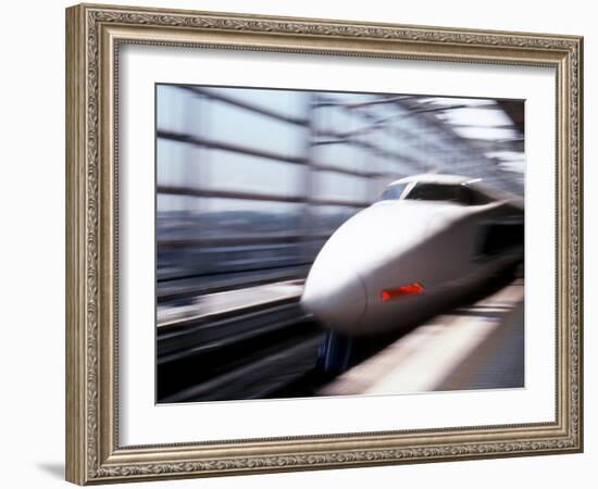 Shinkansen or Bullet Train, Osaka, Japan-Nancy & Steve Ross-Framed Photographic Print