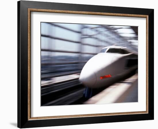 Shinkansen or Bullet Train, Osaka, Japan-Nancy & Steve Ross-Framed Photographic Print