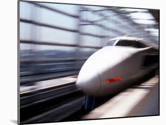 Shinkansen or Bullet Train, Osaka, Japan-Nancy & Steve Ross-Mounted Photographic Print