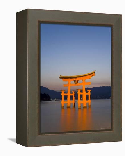 Shinto Shrine Illuminated at Dusk, Island of Honshu, Japan-Gavin Hellier-Framed Premier Image Canvas