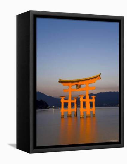 Shinto Shrine Illuminated at Dusk, Island of Honshu, Japan-Gavin Hellier-Framed Premier Image Canvas