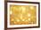 Shiny Golden Lights-SSilver-Framed Art Print