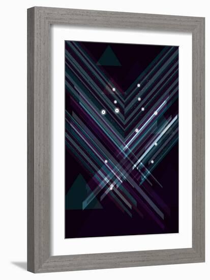 Shiny Triangle Background. Eps10 File with Transparency.-Transfuchsian-Framed Art Print