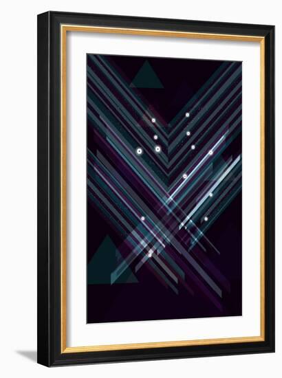 Shiny Triangle Background. Eps10 File with Transparency.-Transfuchsian-Framed Art Print