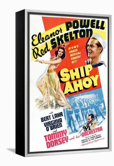 Ship Ahoy, Eleanor Powell, Red Skelton, Tommy Dorsey, 1942-null-Framed Stretched Canvas