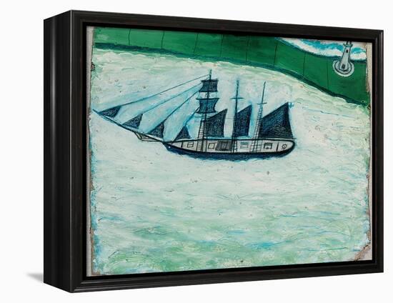 Ship and Lighthouse, c.1925-Alfred Wallis-Framed Premier Image Canvas