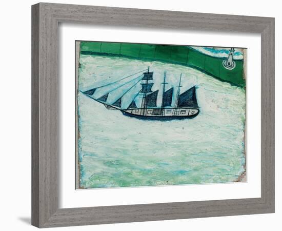 Ship and Lighthouse, c.1925-Alfred Wallis-Framed Giclee Print