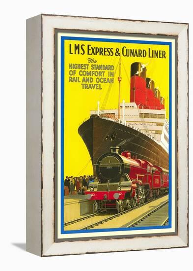Ship and Rail Travel Poster-null-Framed Stretched Canvas