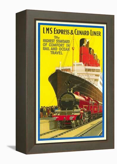 Ship and Rail Travel Poster-null-Framed Stretched Canvas