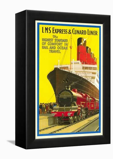 Ship and Rail Travel Poster-null-Framed Stretched Canvas
