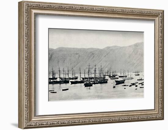 'Ship Awaiting Cargoes of Nitrate at Iquique', 1911-Unknown-Framed Photographic Print