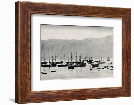 'Ship Awaiting Cargoes of Nitrate at Iquique', 1911-Unknown-Framed Photographic Print