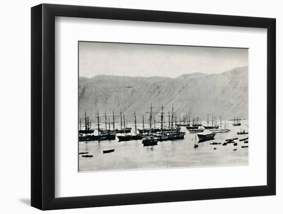 'Ship Awaiting Cargoes of Nitrate at Iquique', 1911-Unknown-Framed Photographic Print