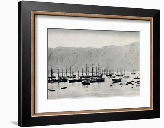 'Ship Awaiting Cargoes of Nitrate at Iquique', 1911-Unknown-Framed Photographic Print