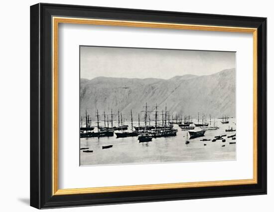 'Ship Awaiting Cargoes of Nitrate at Iquique', 1911-Unknown-Framed Photographic Print