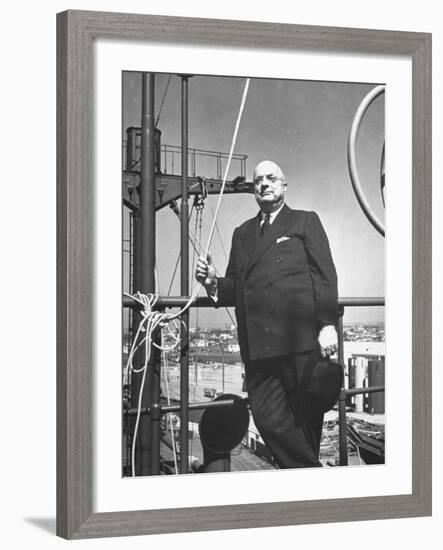 Ship Builder Henry J. Kaiser-Hansel Mieth-Framed Photographic Print