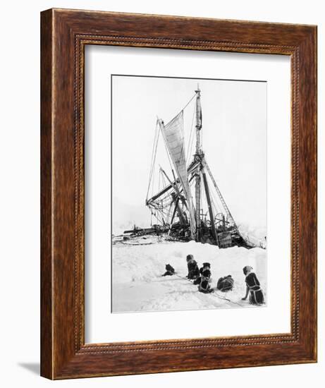 Ship Endurance Sinking in Pack Ice-null-Framed Photographic Print