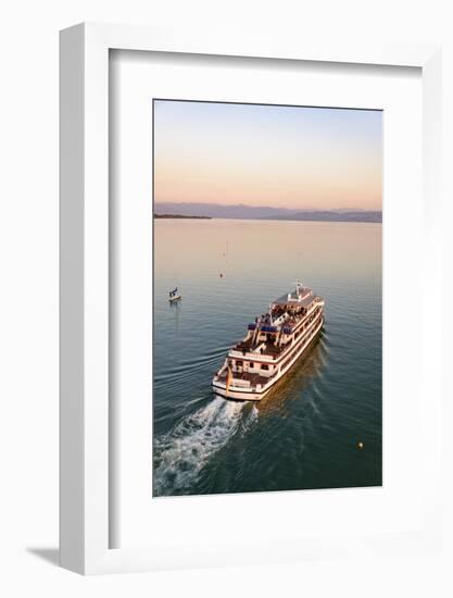 Ship, Friedrichshafen, Lake of Constance, Baden-Wurttemberg, Germany-Ernst Wrba-Framed Photographic Print