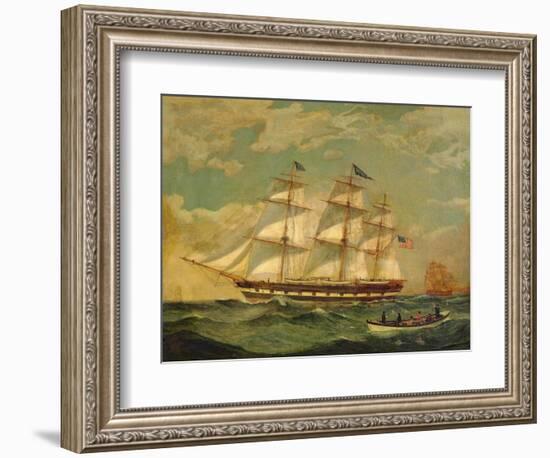 Ship Houqua, 1841-Thomas Birch-Framed Giclee Print