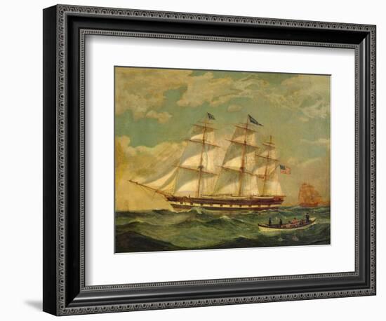 Ship Houqua, 1841-Thomas Birch-Framed Giclee Print