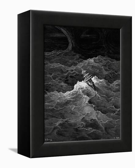 Ship in Stormy Sea-Gustave Doré-Framed Premier Image Canvas