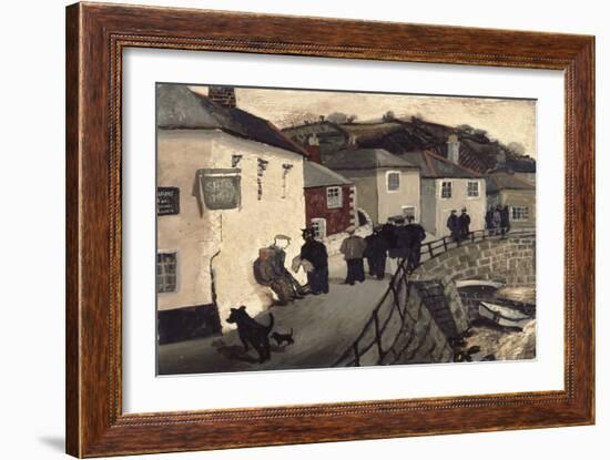 Ship Inn, Mousehole, 1930 (Oil on Board)-Christopher Wood-Framed Giclee Print