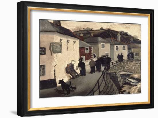 Ship Inn, Mousehole, 1930 (Oil on Board)-Christopher Wood-Framed Giclee Print