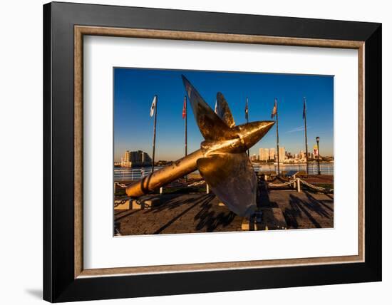 SHIP PROPELLER BATTLESHIP NEW JERSEY MUSEUM WATERFRONT CAMDEN NEW JERSEY USA-null-Framed Photographic Print